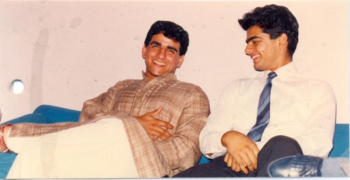 With his dear friend Sohail Mansuri