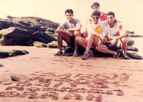 Karachi friends: Qasim, Sohail,Samad, Mota - French Beach